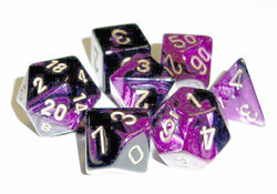 Chessex D10 10-Die Set: Gemini Black Purple w/Gold