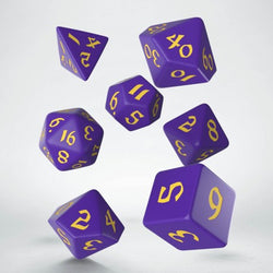 Classic Runic Dice Set: Purple And Yellow