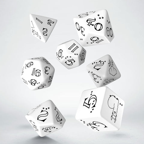 Bright Llama Dice Set: White And Black