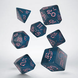 Sparkling Llama Dice Set: Dark Blue And Pink